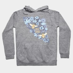 bee kind - floral pattern Hoodie